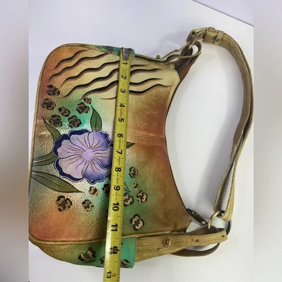 Great American Leatherworks Floral Buttery Leather Hobo Bag - Picture 5 of 8